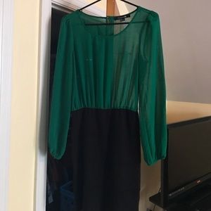 Green and black semi formal dress!